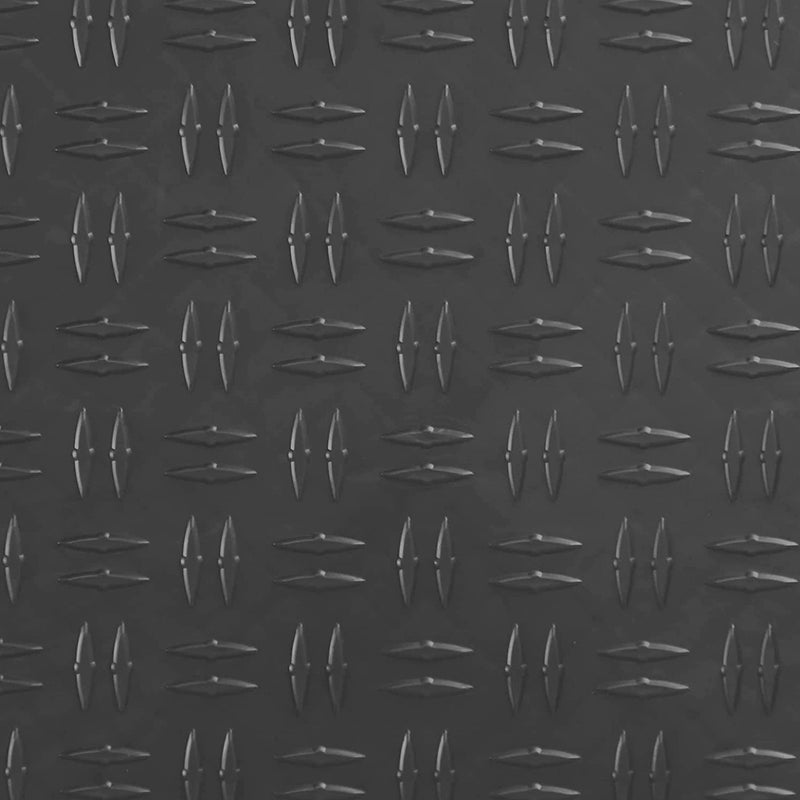 GearTile Diamond Pattern 12" x 12" Black Garage Floor Tile (12 Pack)