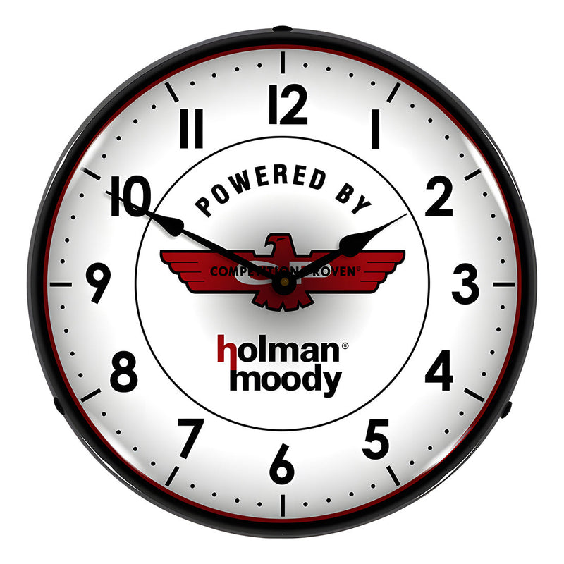 Collectable Sign and Clock Holman Moody Backlit Wall Clock