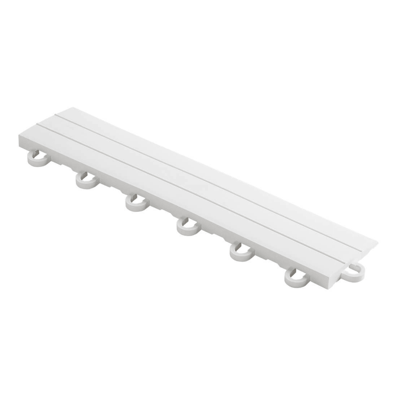 Swisstrax Diamondtrax Arctic White Garage Floor Looped Edge (10-Pack)