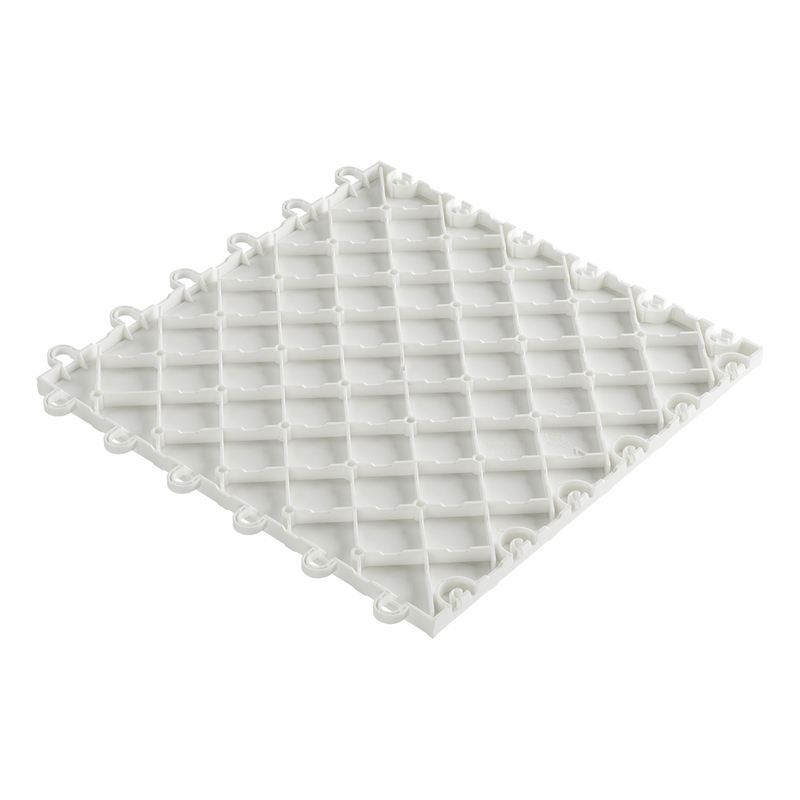 Swisstrax Diamondtrax 1ft x 1ft Arctic White Garage Floor Tiles (10 Pack)