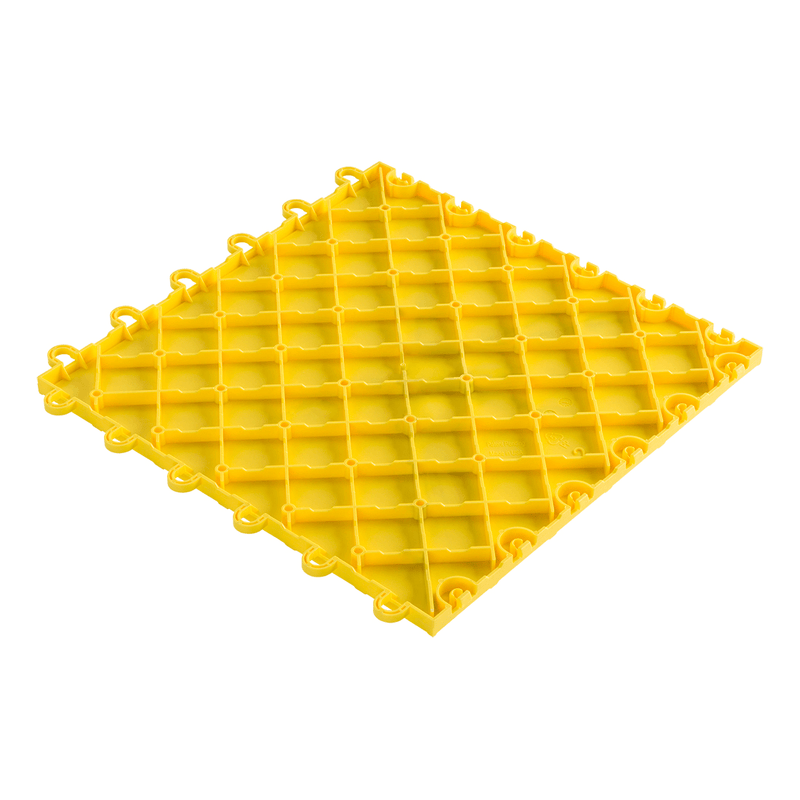 Swisstrax Diamondtrax 1ft x 1ft Citrus Yellow Garage Floor Tiles (50 Pack)