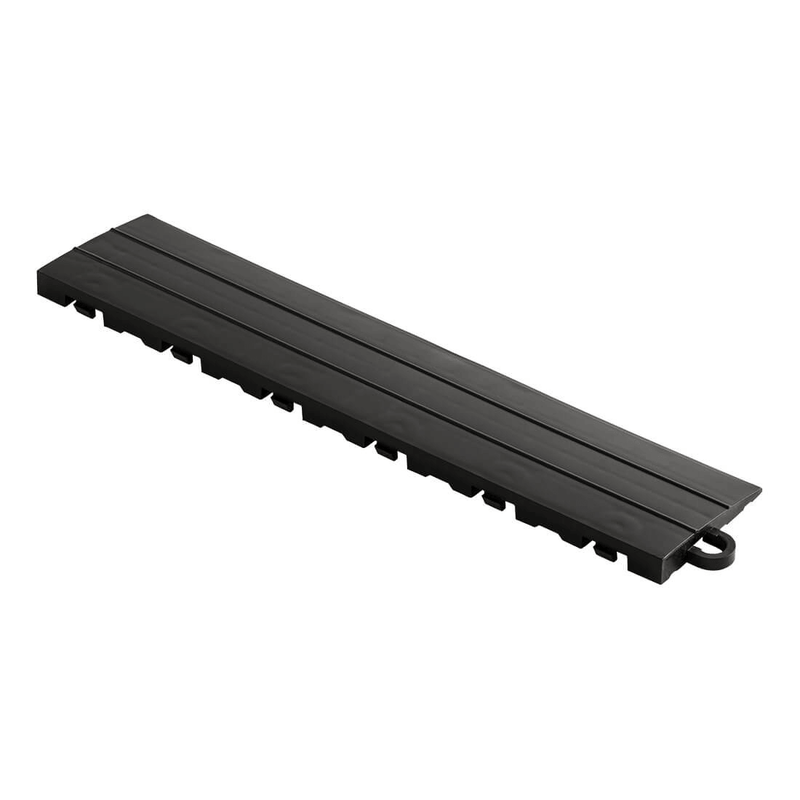 Swisstrax Diamondtrax Jet Black Garage Floor Pegged Edge (10-Pack)