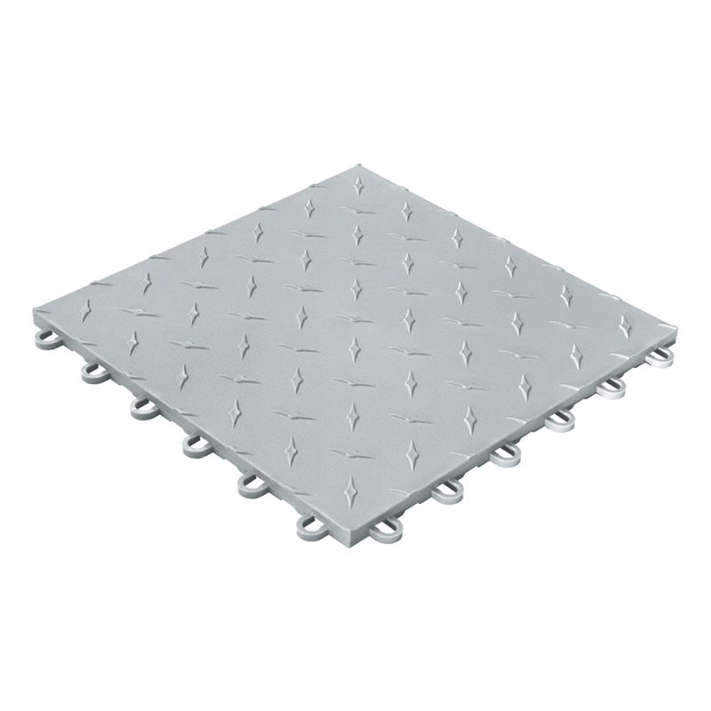 Swisstrax Diamondtrax 1ft x 1ft Pearl Silver Garage Floor Tiles (10 Pack)