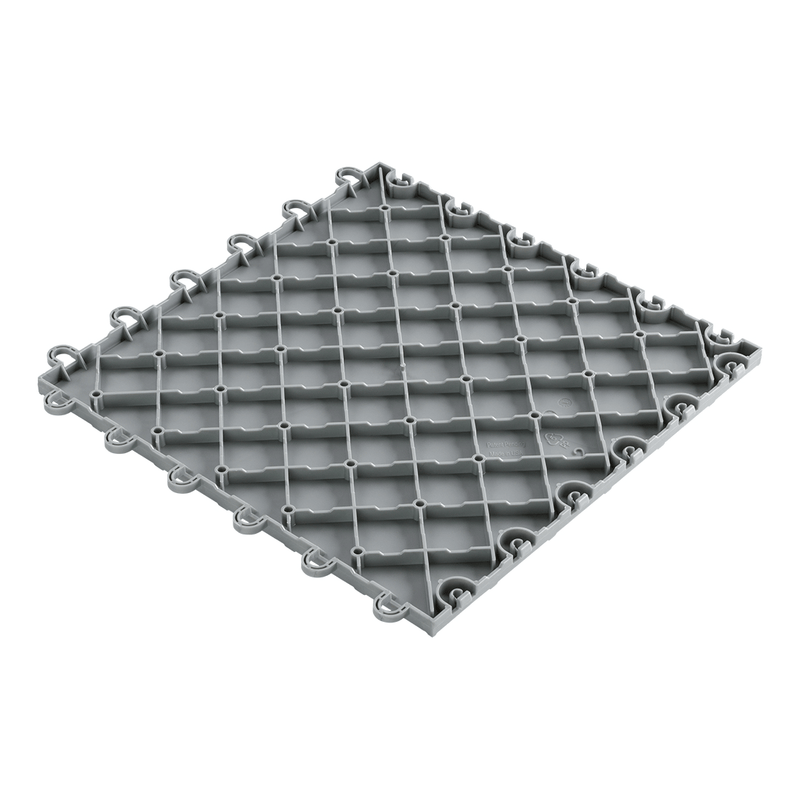 Swisstrax Diamondtrax 1ft x 1ft Pearl Silver Garage Floor Tiles (10 Pack)