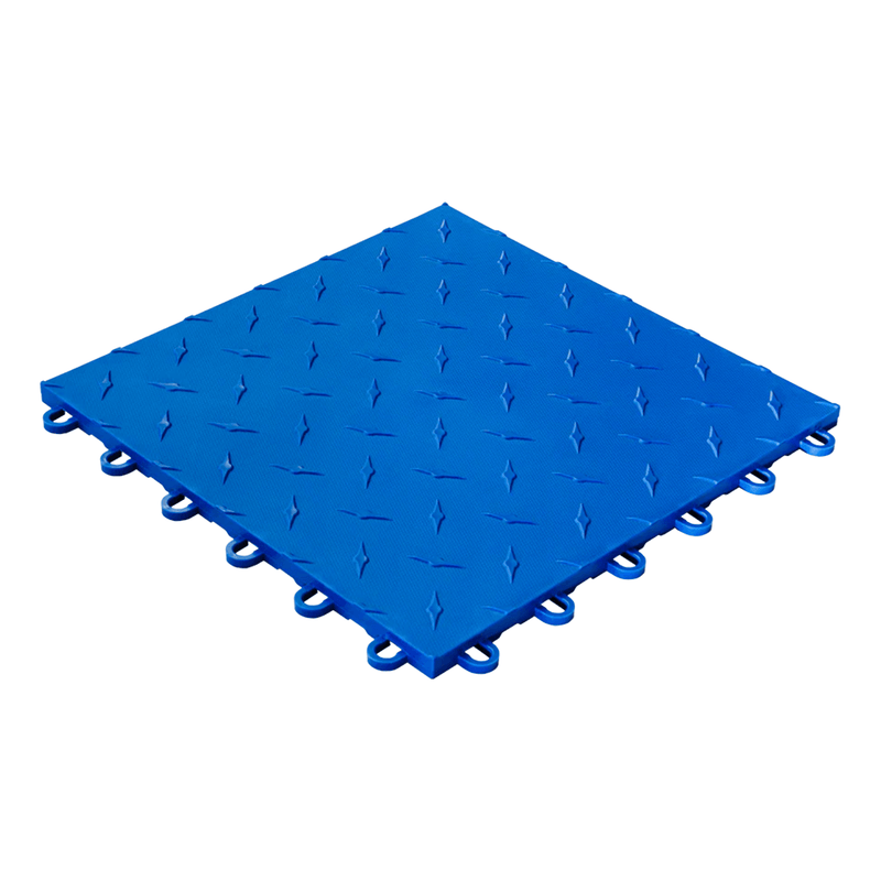 Swisstrax Diamondtrax 1ft x 1ft Royal Blue Garage Floor Tiles (10 Pack)
