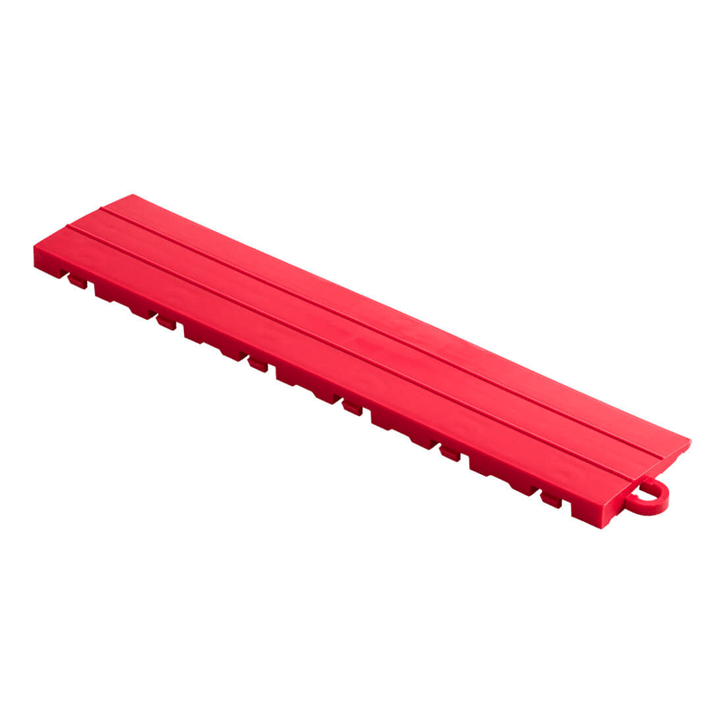Swisstrax Diamondtrax Racing Red Garage Floor Pegged Edge (10-Pack)