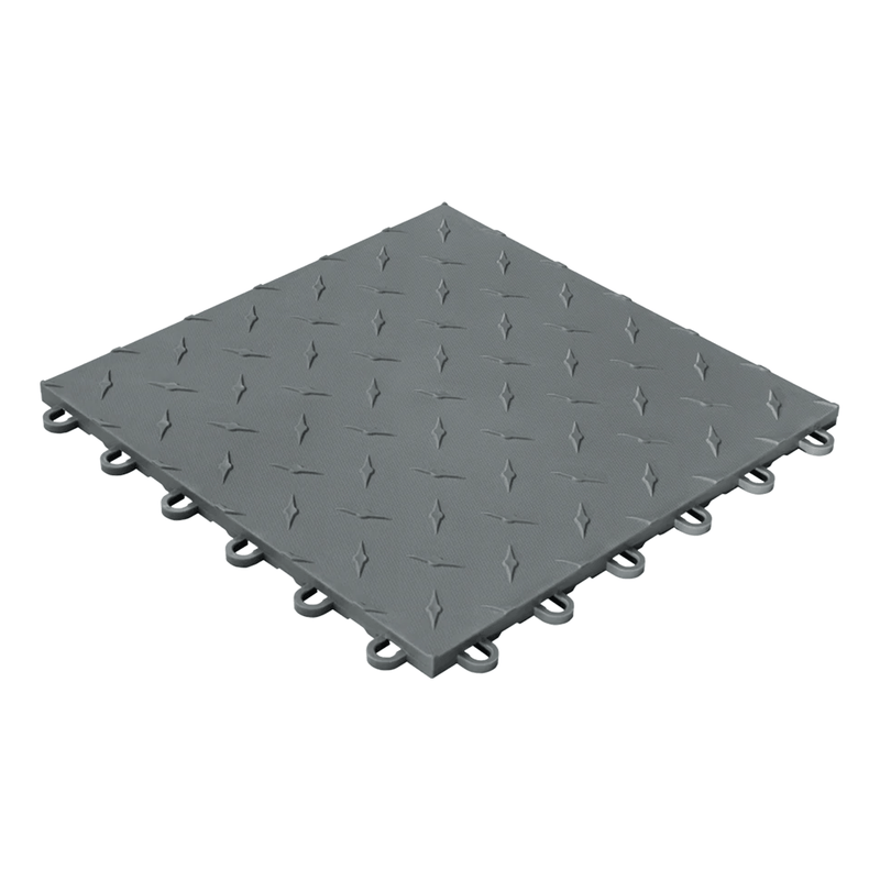 Swisstrax Diamondtrax 1ft x 1ft Slate Grey Garage Floor Tiles (10 Pack)