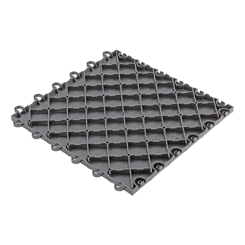 Swisstrax Diamondtrax 1ft x 1ft Slate Grey Garage Floor Tiles (10 Pack)