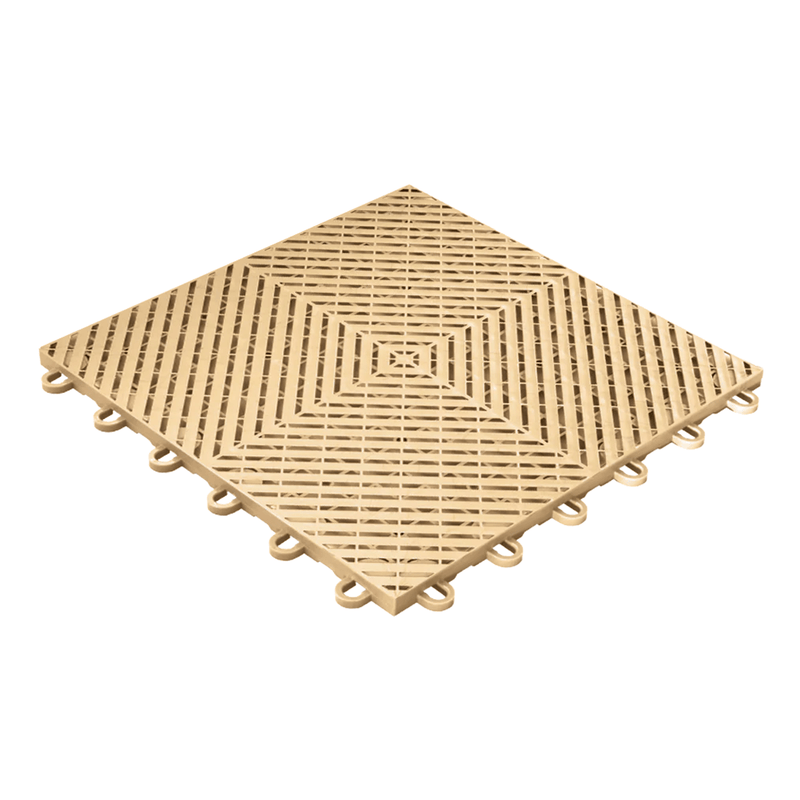 Swisstrax Ribtrax Smooth 1ft x 1ft Mocha Java Garage Floor Tiles (50 Pack)