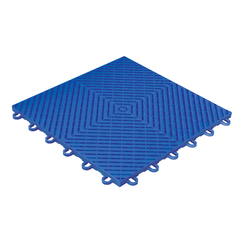 Swisstrax Ribtrax Smooth 1ft x 1ft Royal Blue Garage Floor Tiles (50 Pack)