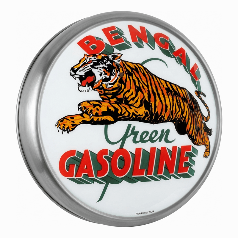 PERGL Bengal Green Gasoline LED Backlit Wall-Mounted Display Sign