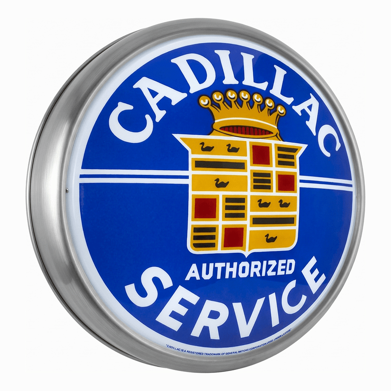 PERGL Cadillac Authorized Service LED Backlit Wall-Mounted Display Sign