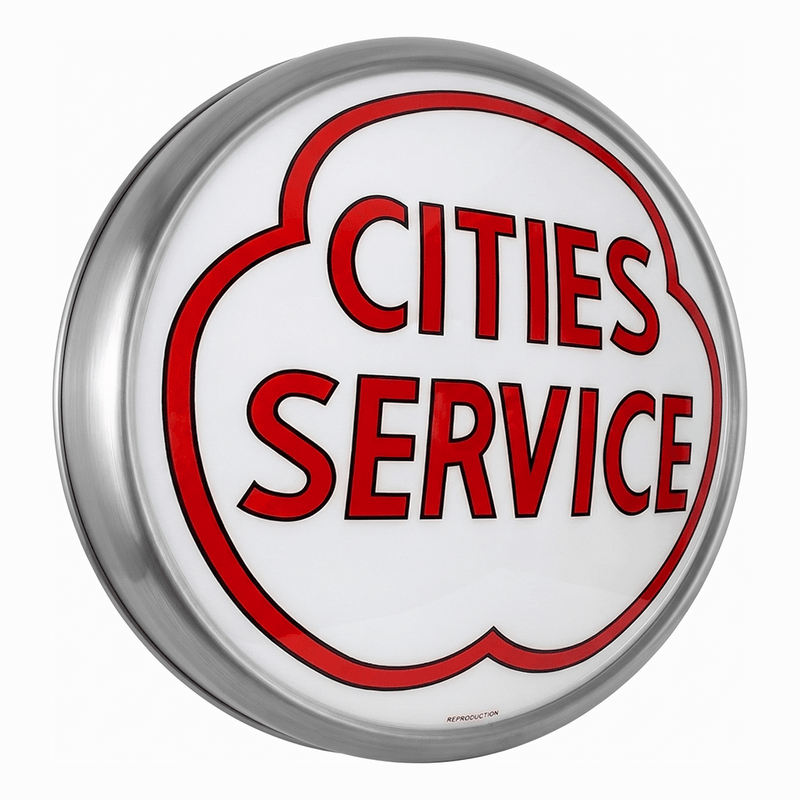 PERGL Cities Service LED Backlit Wall-Mounted Display Sign (Red)