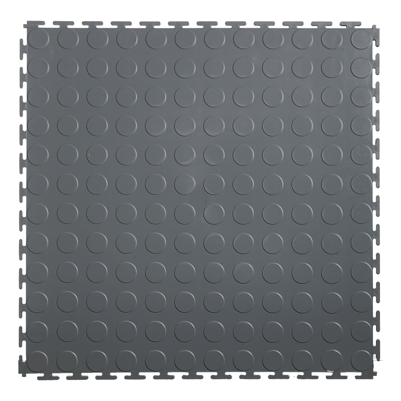 Lock-Tile 7mm Dark Grey PVC Coin Tile (30 Pack)