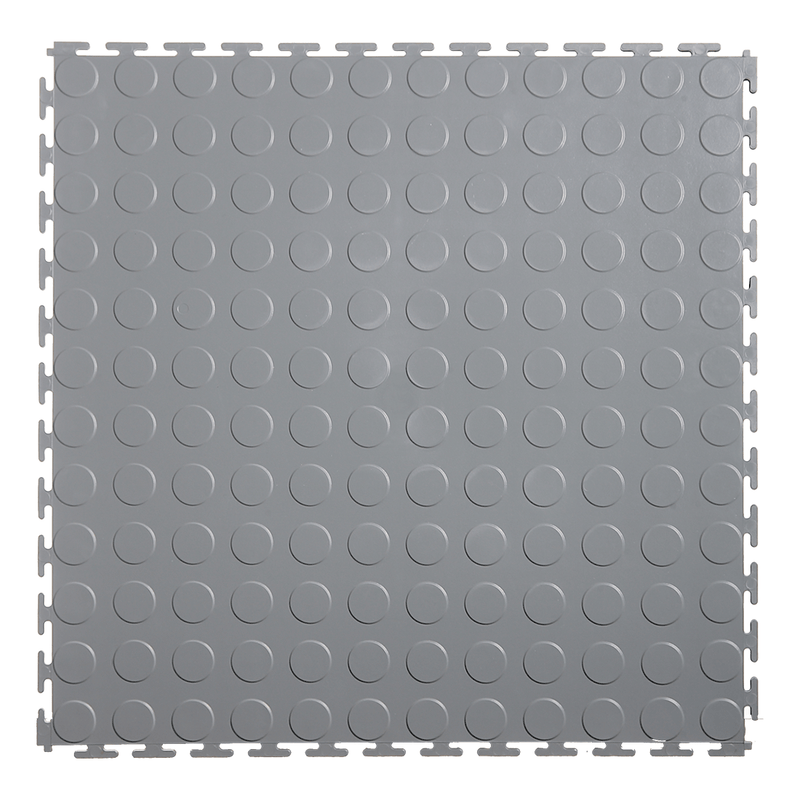 Lock-Tile 7mm Light Grey PVC Coin Tile (50 Pack)