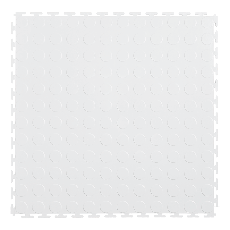 Lock-Tile 7mm White PVC Coin Tile (30 Pack)