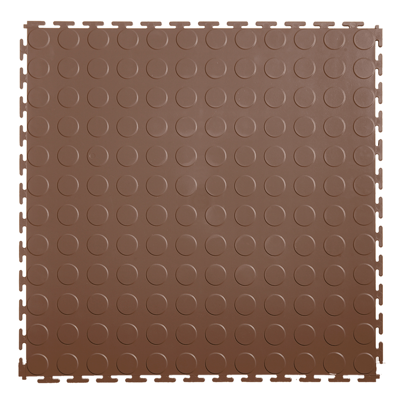 Lock-Tile 7mm Brown PVC Coin Tile (50 Pack)