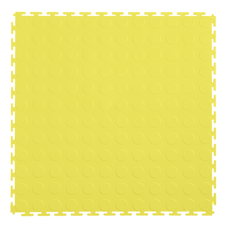 Lock-Tile 7mm Yellow PVC Coin Tile (10 Pack)
