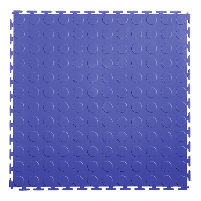 Lock-Tile 7mm Blue PVC Coin Tile (50 Pack)