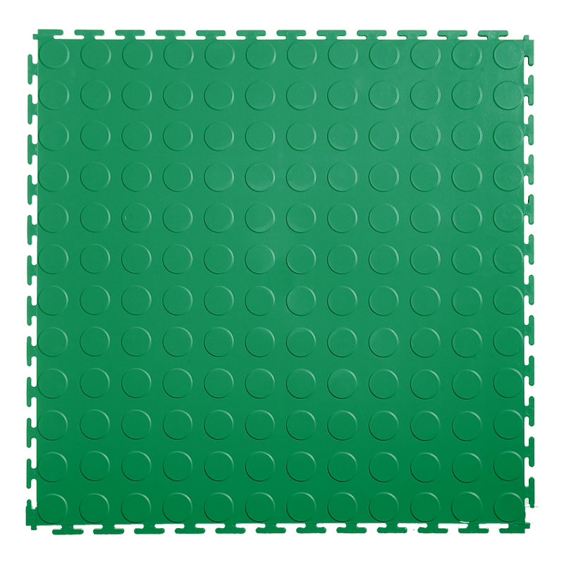 Lock-Tile 7mm Green PVC Coin Tile (30 Pack)