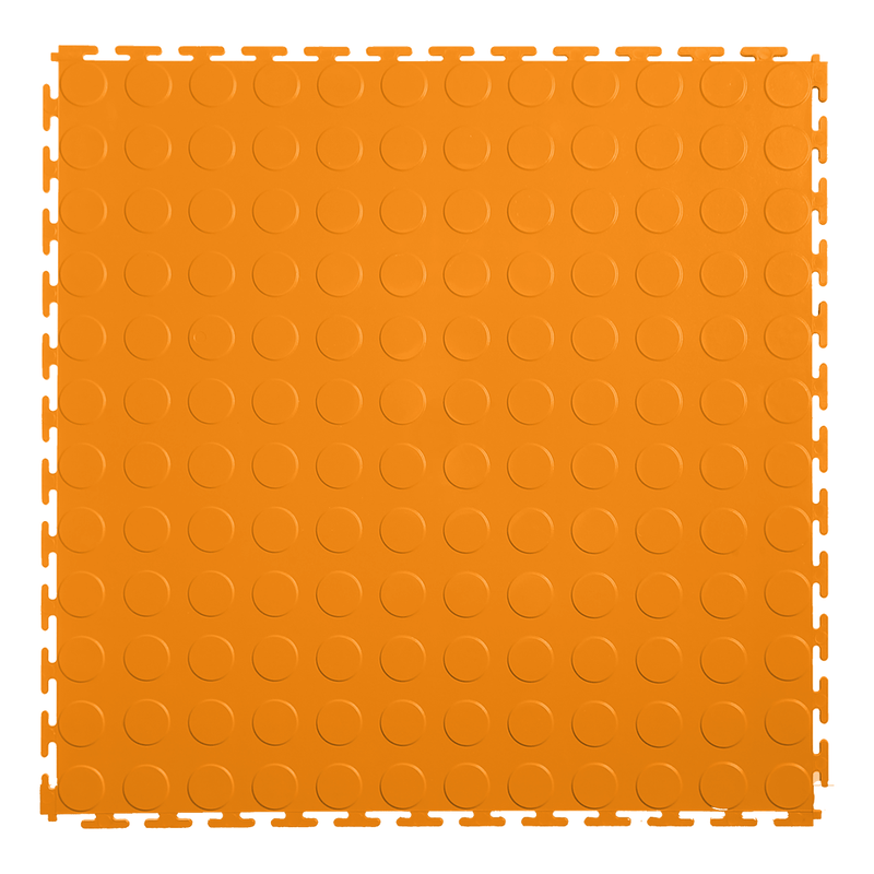 Lock-Tile 7mm Orange PVC Coin Tile (50 Pack)