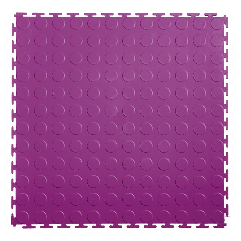 Lock-Tile 7mm Purple PVC Coin Tile (50 Pack)
