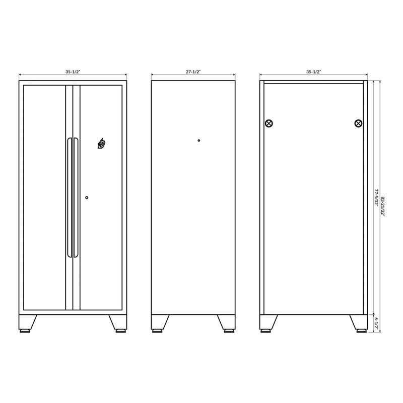 Dragonfire Tools 3 x Pro Series Locker Cabinet (Grey)