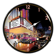 Collectable Sign and Clock Esquire Theatre Backlit Wall Clock