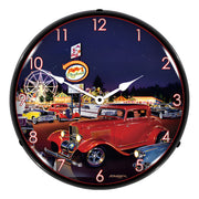 Collectable Sign and Clock Sammys Playland Backlit Wall Clock