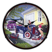 Collectable Sign and Clock Shade Tree Mechanic Backlit Wall Clock