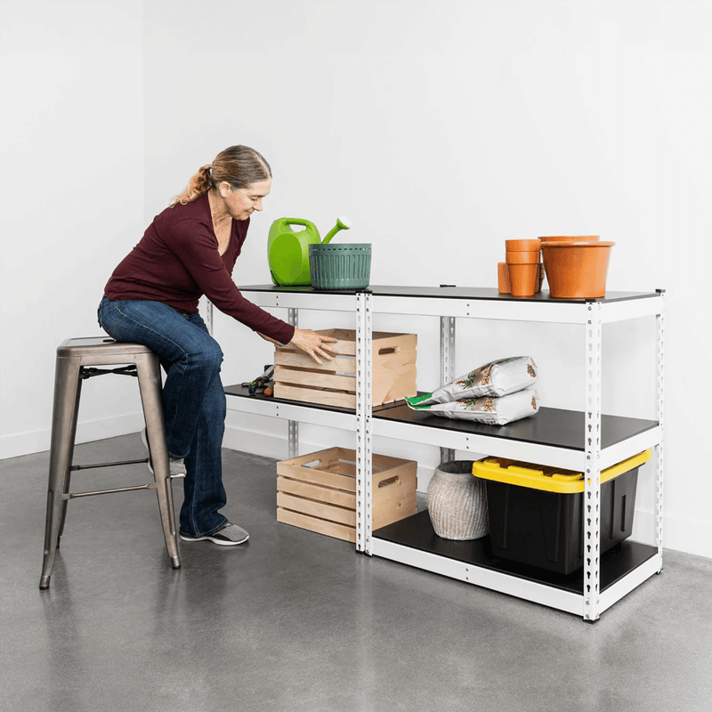 SafeRacks 18" x 36" x 72" Modular Garage Shelving (White)