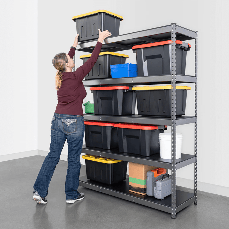 SafeRacks 18" x 60" x 72" Modular Garage Shelving (Hammertone)