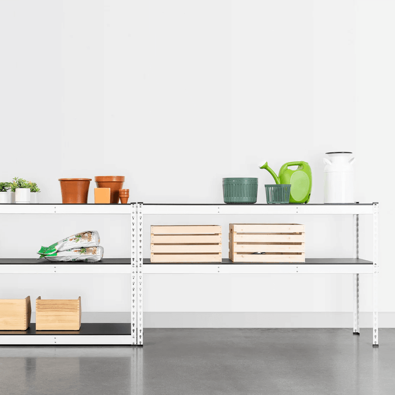 SafeRacks 18" x 60" x 72" Modular Garage Shelving (White)