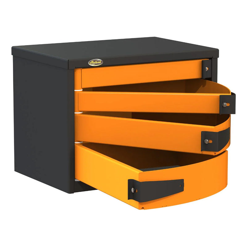 Swivel Storage Solutions 4-Drawer 24-Inch Service Tool Box