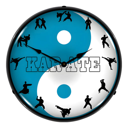 Collectable Sign and Clock Karate Backlit Wall Clock