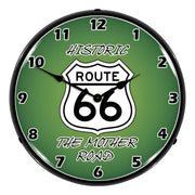 Collectable Sign and Clock Route 66 The Mother Road Backlit Wall Clock