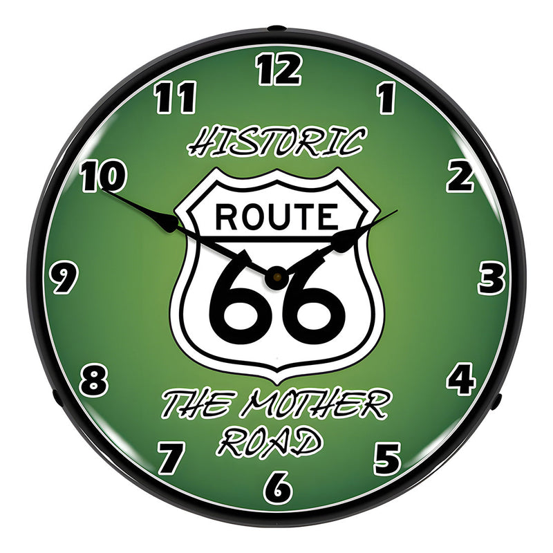 Collectable Sign and Clock Route 66 The Mother Road Backlit Wall Clock