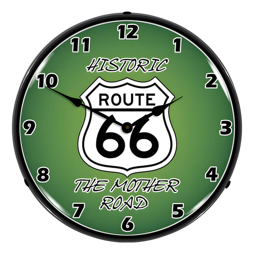 Collectable Sign and Clock Route 66 The Mother Road Backlit Wall Clock