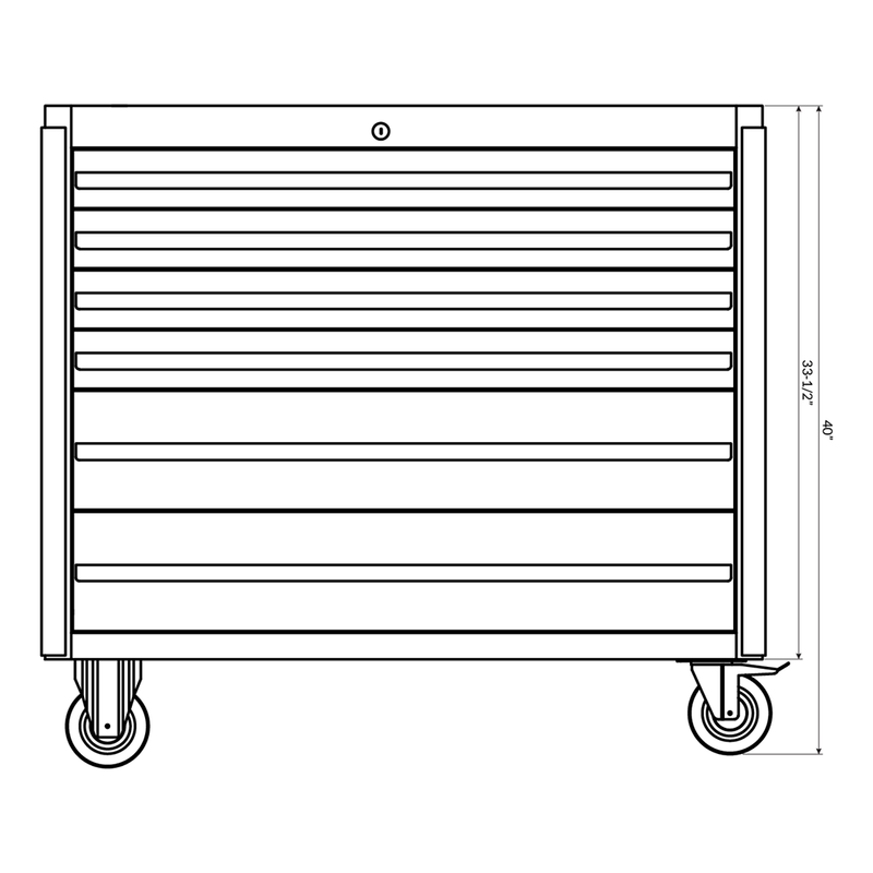 Dragonfire Tools Pro Series 6-Drawer 43.5-Inch Rolling Tool Cabinet (Black)
