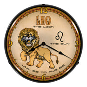 Collectable Sign and Clock Leo Backlit Wall Clock