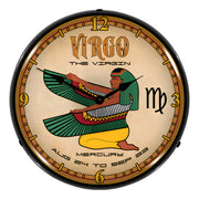 Collectable Sign and Clock Virgo Backlit Wall Clock