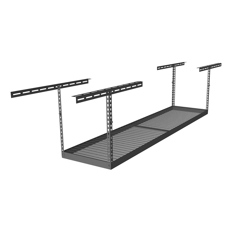 MonsterRAX 2' x 8' Overhead Storage Rack with 12-24-Inch Drop (Hammertone)