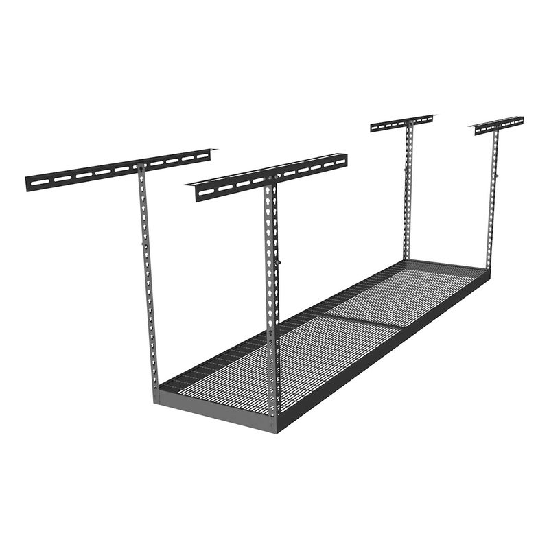 SafeRacks 2' x 8' Overhead Storage Rack with 24-45-Inch Drop (Hammertone)