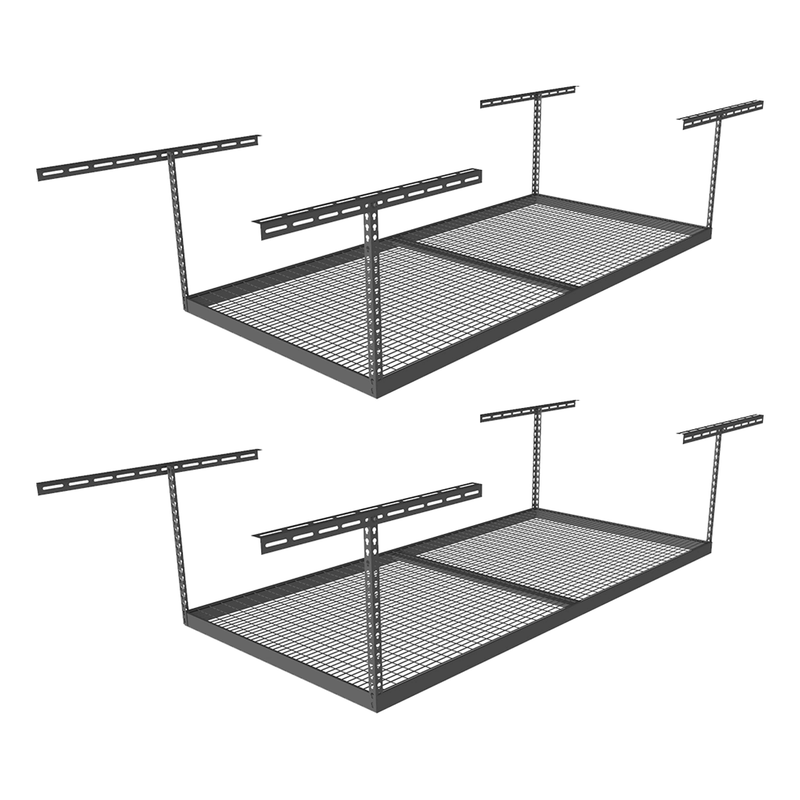 MonsterRAX Two 4' x 8' Overhead Storage Rack with 12-24-Inch Drop (Hammertone)