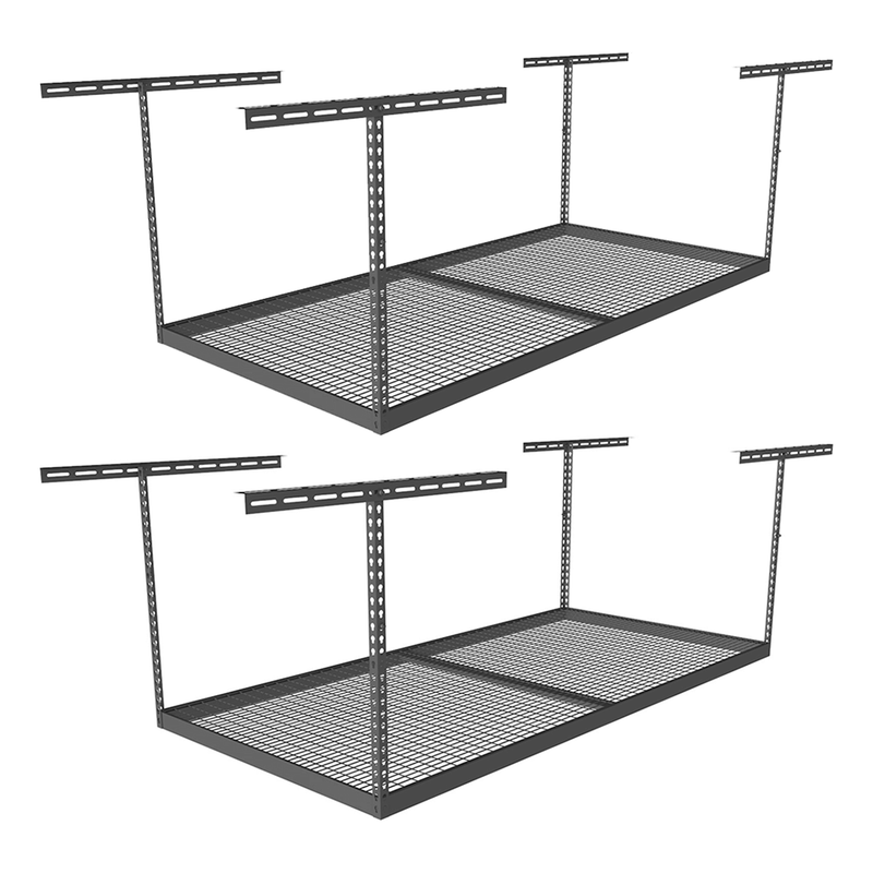MonsterRAX Two 4' x 8' Overhead Storage Rack with 24-45-Inch Drop (Hammertone)