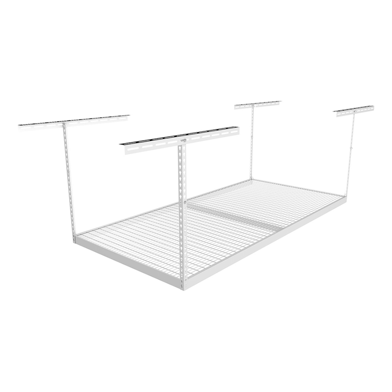 MonsterRAX 4' x 8' Overhead Storage Rack with 24-45-Inch Drop (White)