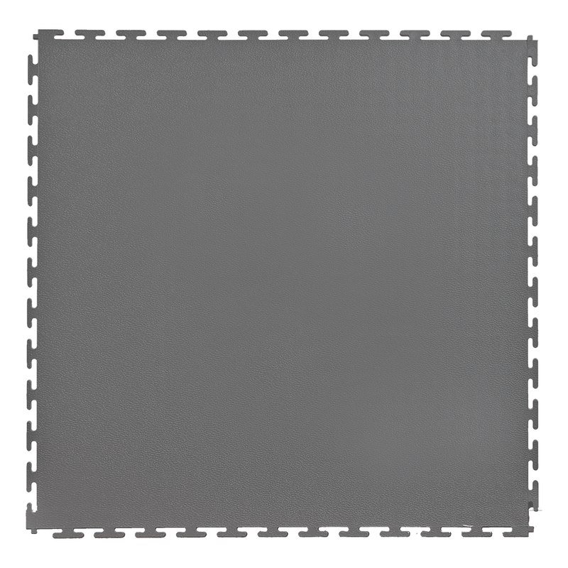 Lock-Tile 7mm Dark Grey PVC Smooth Tile (10 Pack)