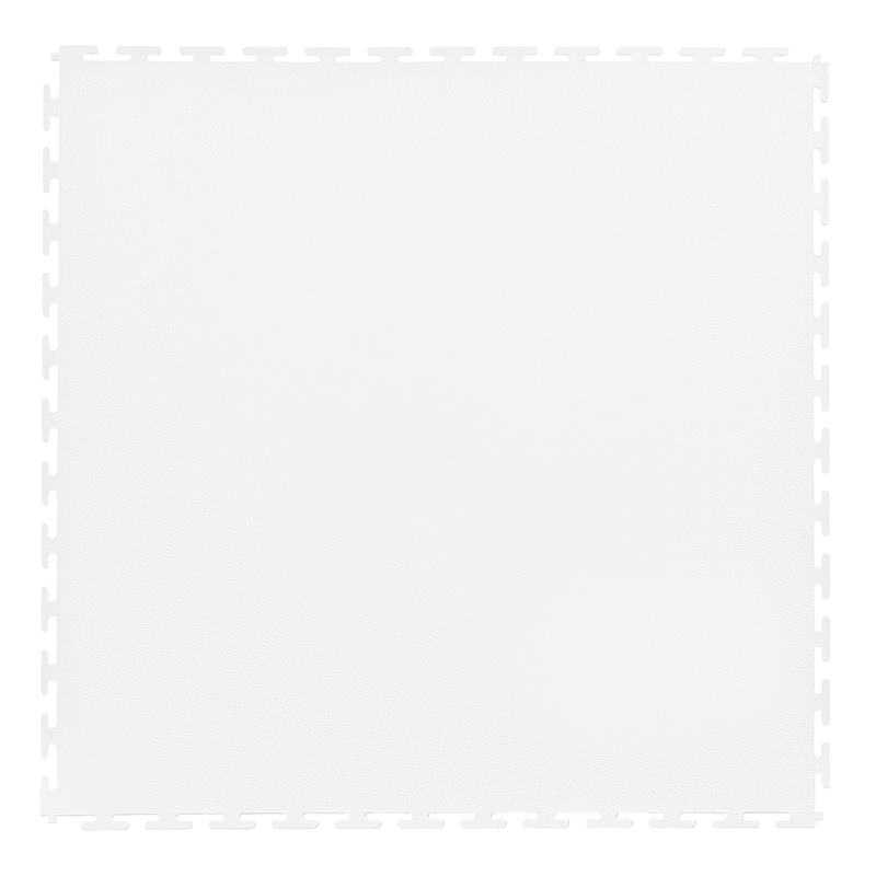 Lock-Tile 7mm White PVC Smooth Tile (10 Pack)