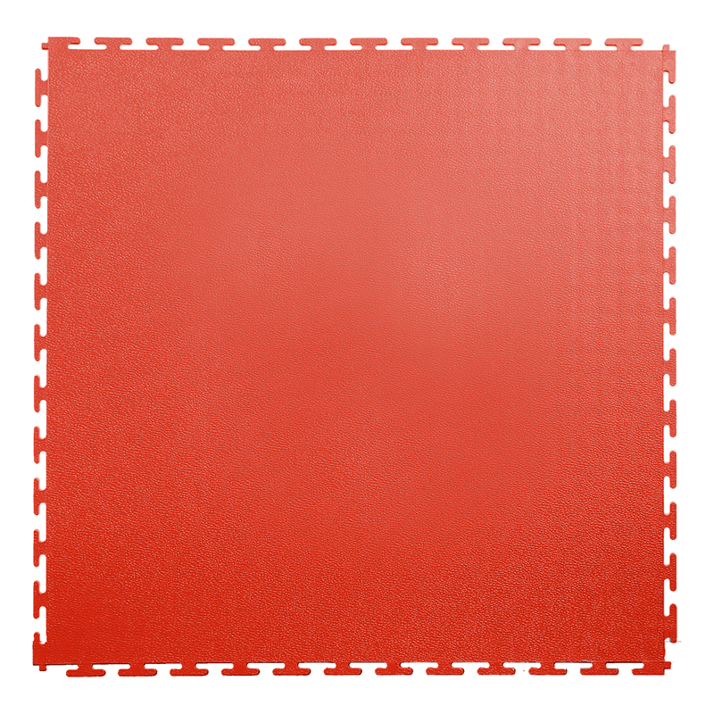 Lock-Tile 7mm Red PVC Smooth Tile (10 Pack)