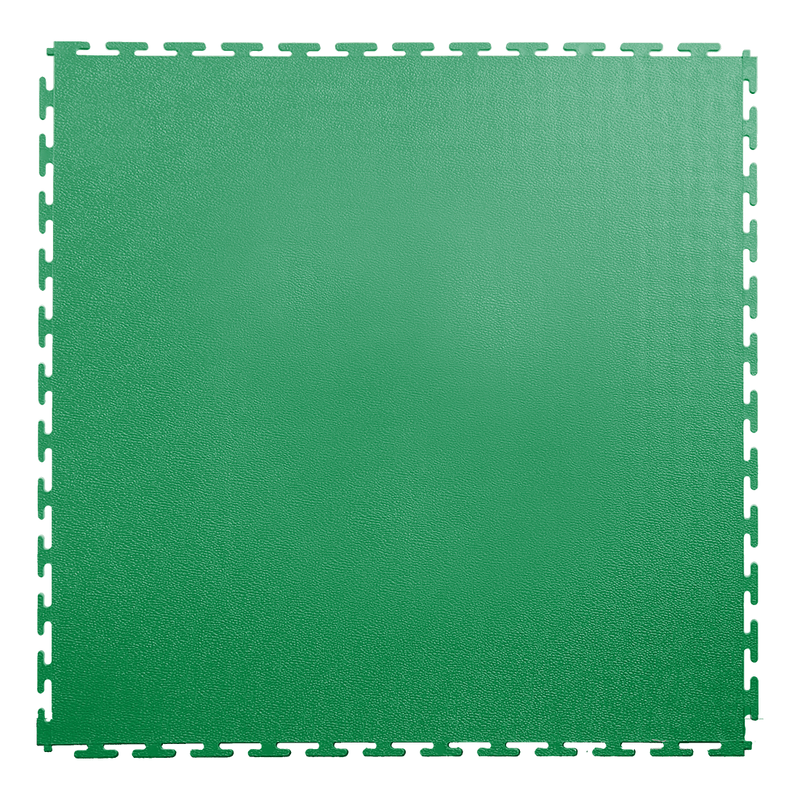 Lock-Tile 7mm Green PVC Smooth Tile (50 Pack)